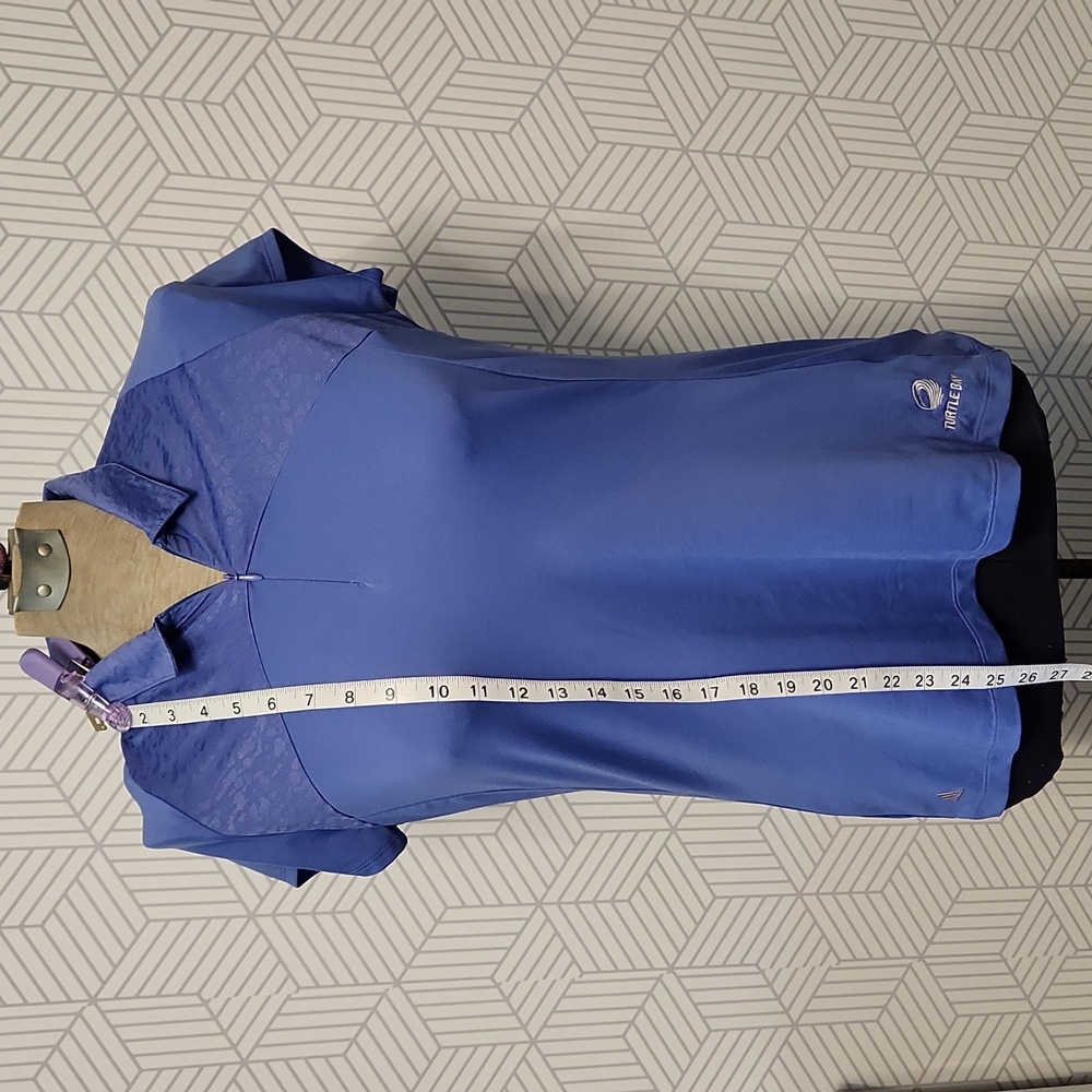 Adidas Periwinkle Blue Women's Golf Polo with Cap Sleeves Climacool Size Medium - Picture 2 of 8